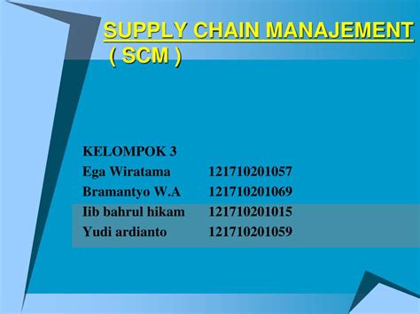 Ppt Supply Chain Manajement Scm Powerpoint Presentation Free