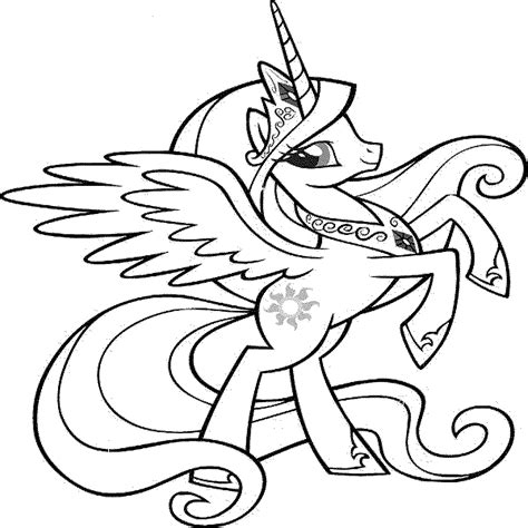 My Little Pony Coloring Pages Printable Princess Cadence Coloring Pages