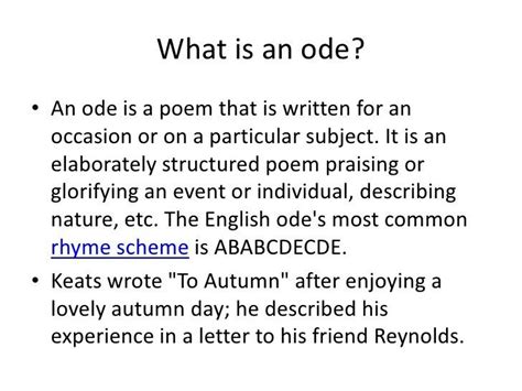 Lyric Poetry Ode Definition - LYRICKA