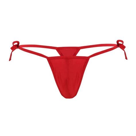 YONGHS FR Micro String Ficelle Sexy Homme G String T Back Tanga Thong Bikini Underwear M XL