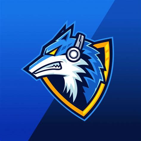 Premium Vector Beast Wolf Wearing Headphone Mascot Logo Sports Logo