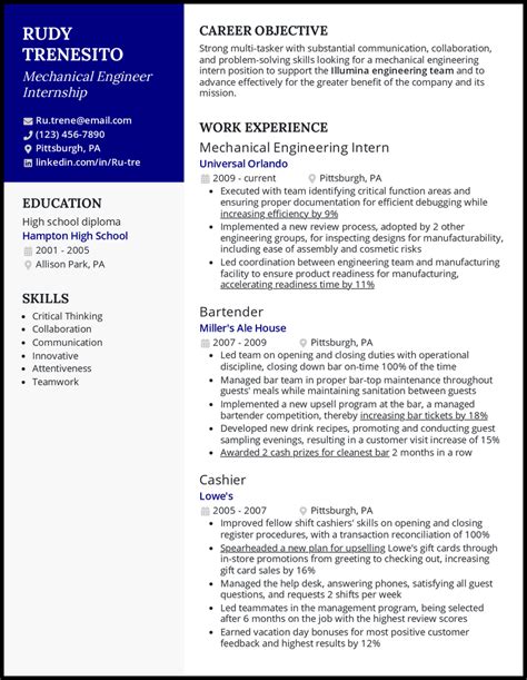 7 Mechanical Engineer Resume Examples Built For 2023 Mechanical
