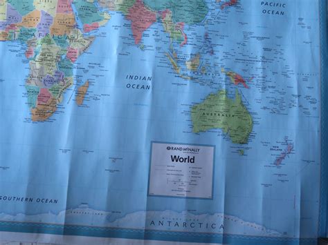Rand Mcnally World Map Wall Hanging Oahu Auctions