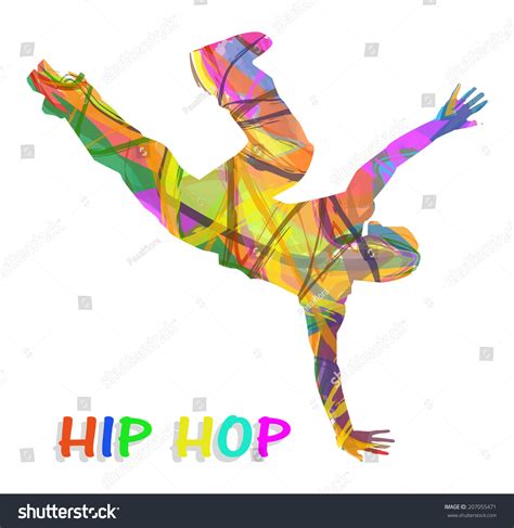 Abstract Hip Hop Dancer Stock Vector Illustration