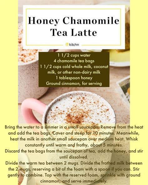 Honey Chamomile Tea Latte JUST BEE INSPIRED