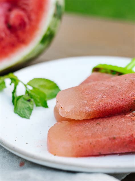 Boozy Popsicle With Watermelon And Mint Agua Fresca The Effortless Chic
