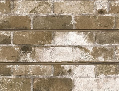 Taupe Old Painted Brick Textured Slatwall Panels Designer Wall Panel