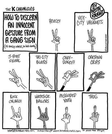 Cartoonist Keith Knight Wants You To Know Your Gang Signs Good Cartoons