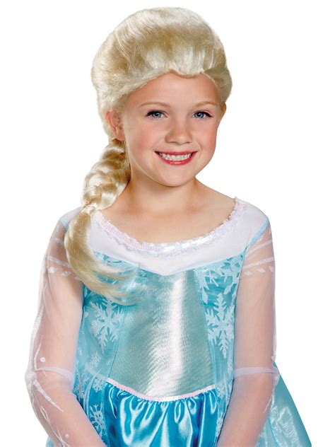 Girls Princess Elsa Frozen Wig