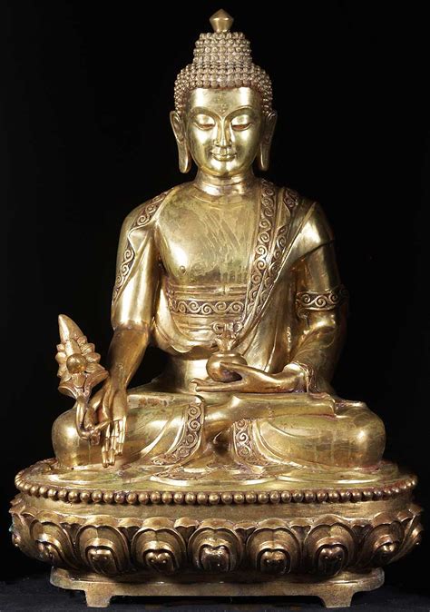 Sold Golden Medicine Buddha Statue 40 20t5 Hindu Gods And Buddha Statues