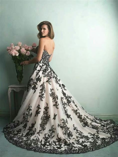 Color Inspiration Modern Black On White Wedding Ideas Modwedding Gowns Allure Bridal