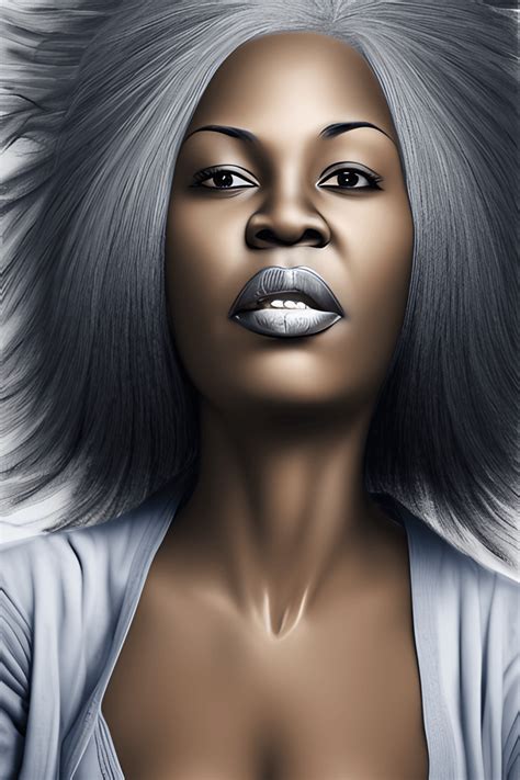 Beautiful Black Women With Grey Hair 5D Megapixel Surface Poster