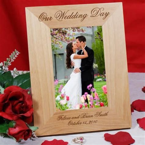 Personalized Wedding Day Wood Picture Frame Personalized Wedding