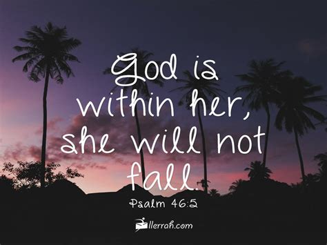 god is within her she will not fall
