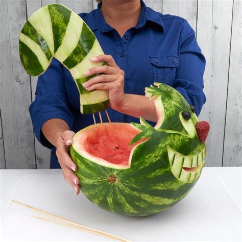 wassermelone schnitzen 4 kreative ideen mit anleitungen zum nachmachen wassermelonen