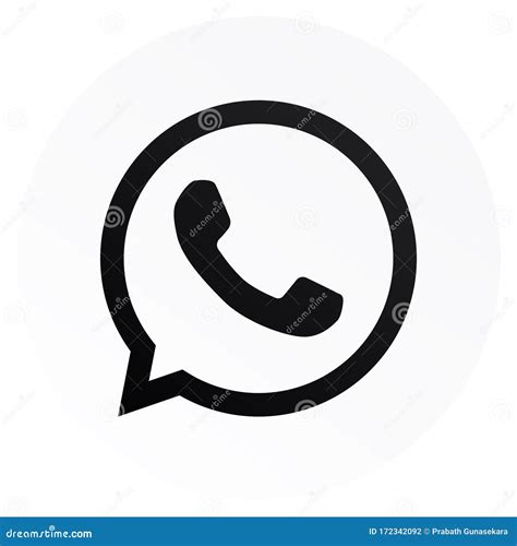 Imagen De Alta Resolución Del Icono De Whatsapp En Blanco Y Negro