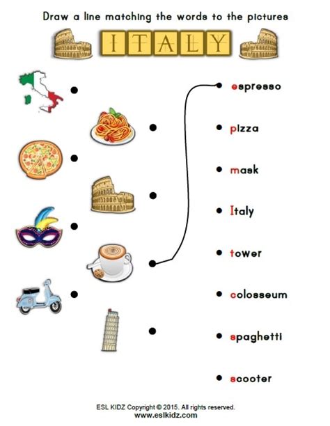 Italy Worksheets Activities Games And Worksheets For Kids