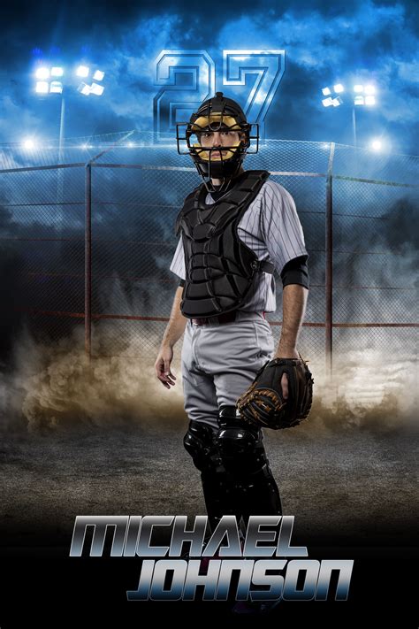 Easy Customizable Photoshop Templates Baseball Photography Baseball