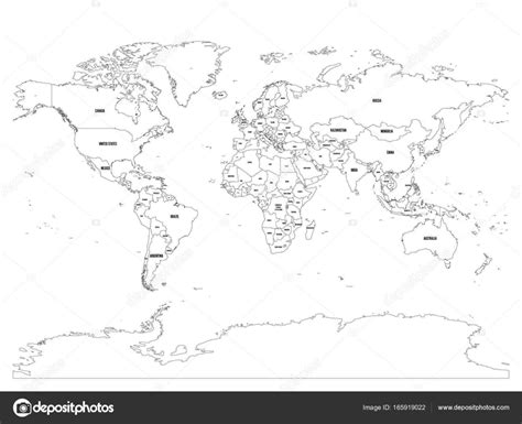 Imágenes Mapas Del Mundo Blanco Y Negro Mapa Político Del Vector Del