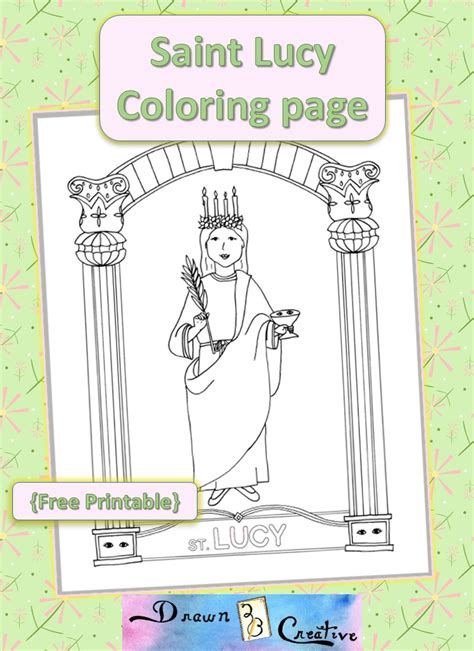 You need to use these photograph for backgrounds on gadget with be. Saint Lucy Coloring Page {Free Printable} - Drawn2BCreative