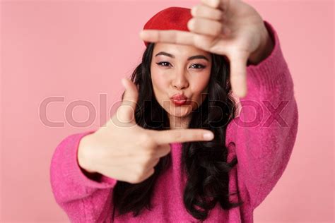 Image Of Content Beautiful Asian Girl Stock Image Colourbox
