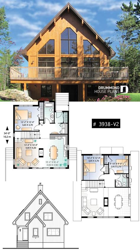 A Frame Ski Chalet In 2020 Cottage House Plans A Frame House Plans