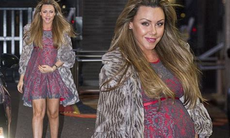 Pregnant Michelle Heaton Is Glowing In Silver And Red Lace Dress As She