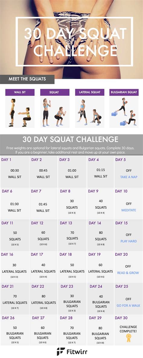 Day Squat Challenge Take Your Butt From Flat To Full Squat Outer Thighs And Th