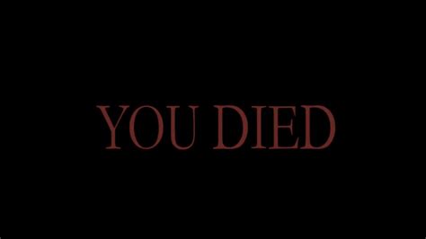 The Words You Died In Red On A Black Background