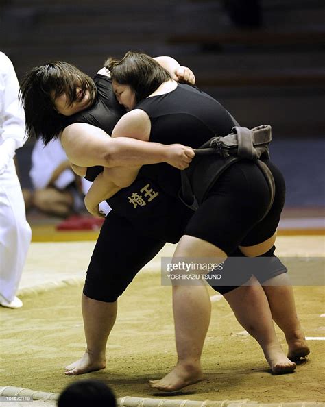 Female Sumo Wrestlers Fight On The Ring During The Open Class Of The News Photo Getty Images