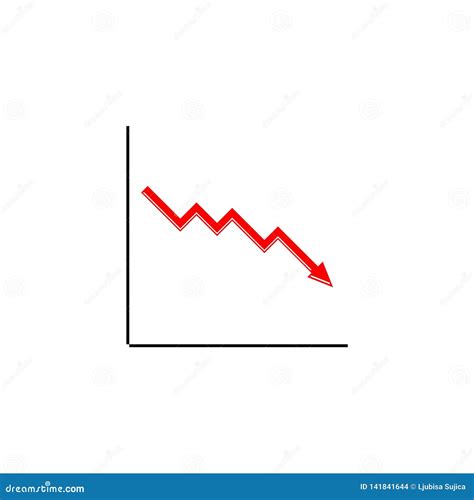 Decline Graph Chart With Bars Declining Chart Icon Stock Vector