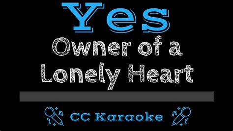 Yes Owner Of A Lonely Heart Cc Karaoke Instrumental Lyrics Youtube