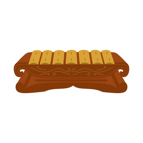 Saron Flat Design A Musical Instrument Of Indonesia Which Is Used In