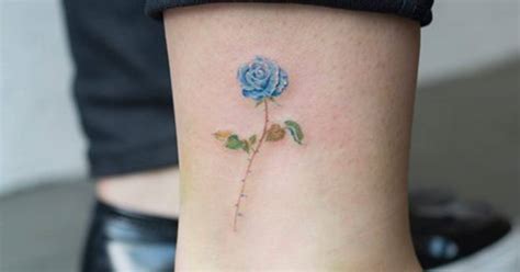 Blue small bird temporary tattoo vintage fake waterproof boho small wrist tattoo custom bachelorette tattoos designstattoostudio 5 out of 5 stars (1,064) Small blue rose tattoo on the ankle.