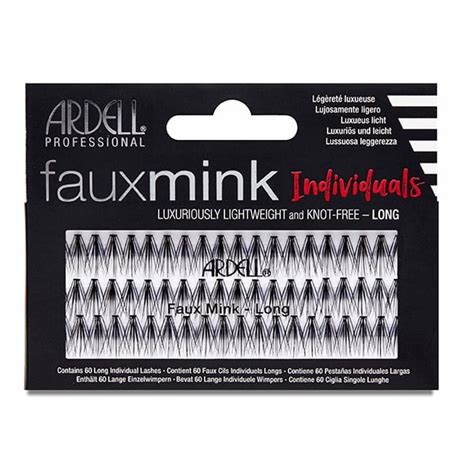 3 Pack Ardell Faux Mink Individual False Eyelashes Long Black