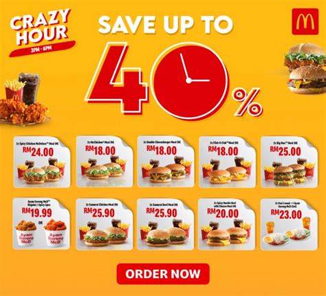 McDonald S McDelivery Crazy Hour Promotion Save Up To Jun Onwards