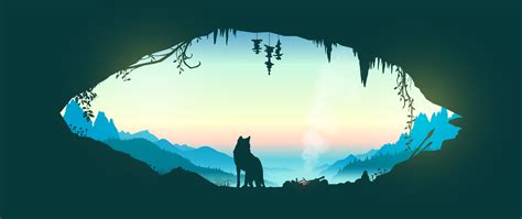 2560x1080 Wolf Cave Vector 2560x1080 Resolution Hd 4k Wallpapers