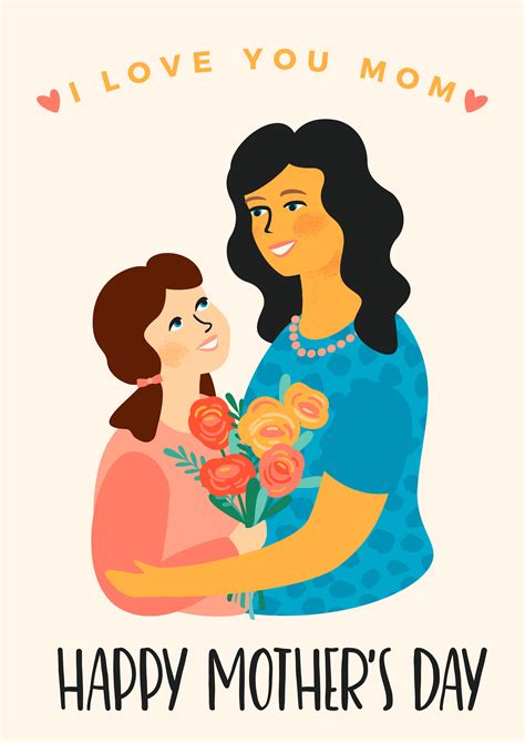 Happy Mothers Day Vector Illustration With Women And Child 304246