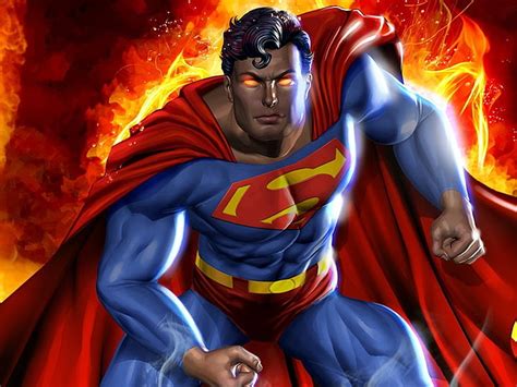 Hd Wallpaper Superman Animation Red People Men Superhero Fire