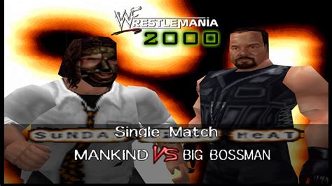 Wwf Wrestlemania 2000 Mankind Vs Big Bossman Exhibition Retroarch