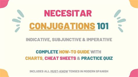 Necesitar Conjugation 101 Conjugate Necesitar In Spanish
