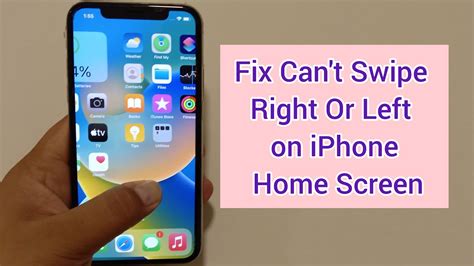 How To Fix Can Not Swipe Right Or Left On The Iphone Home Screen Youtube