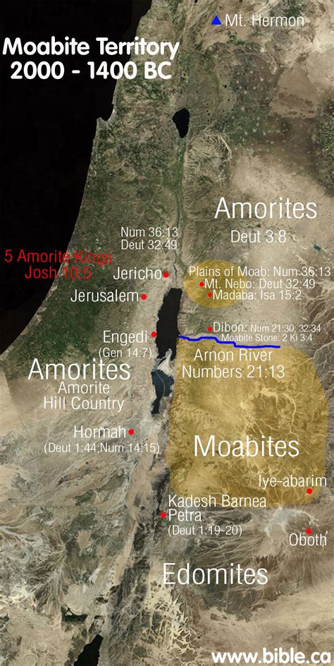 The Historical Territory Of The Moabites In The Bible
