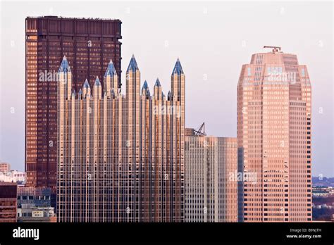Skyscrapers In Downtown Pittsburgh Stock Photo Alamy