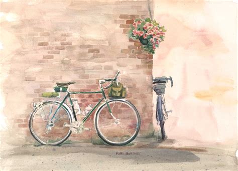 Watercolor Bicycle Painting At Explore Collection