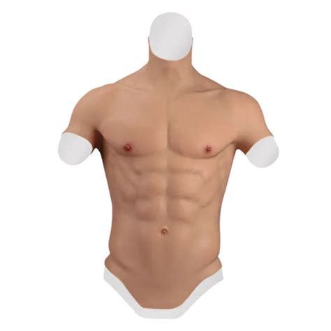 Realistic Silicone Muscle Suit Fake Muscle Chest For Cosplay Stronger Halloween 179 99 Picclick