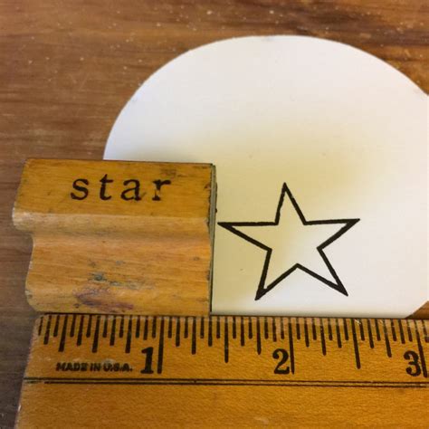 Vintage Star Stamp Wooden Star Stamp The Classroom Printer Old