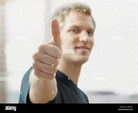 Man Giving Thumbs Up Stock Photo Alamy