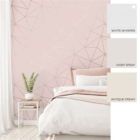 Zara Shimmer Metallic Wallpaper In Soft Pink And Rose Gold Rose Gold