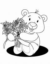 Bear Flowers Coloring Pages Sheknows Print Critters Cartoons sketch template